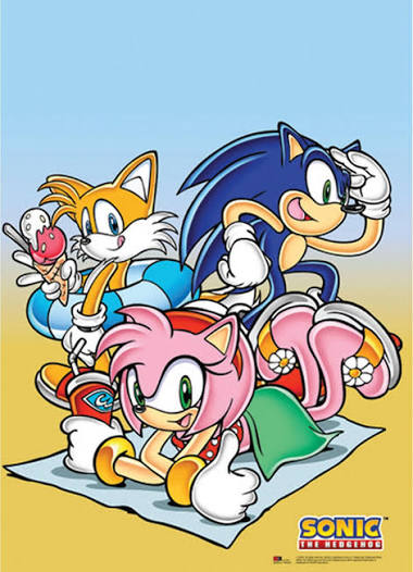 Sonic The Hedgehog - Beach Group Wall Scroll
