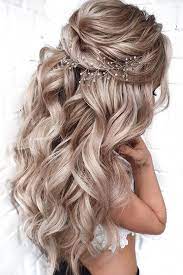 39 Pinterest Wedding Hairstyles Ideas Pinterest Wedding Hairstyles Long Blonde Half Up Loose Curls Mpob Hair Vine Wedding Bridal Hair Vine Bridal Hair Pieces