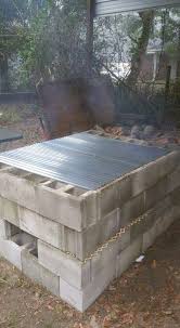 Cinder Block Smoker Backyard Bbq Pit Backyard Kitchen Backyard