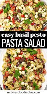 Pesto Pasta Salad Recipe Pesto Pasta Salad Pasta Salad Homemade Pesto