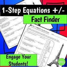 Engage Your Students With A Fact Finder Worksheet Today Your Students Will Learn Fun Facts About The Eiffel One Step Equations Subtraction Facts Math Examples