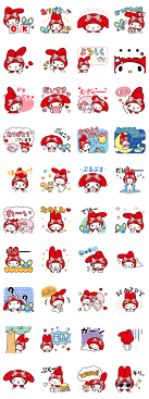 My Melody Red Riding Hood Line Sticker Download My Melody Red Riding Hood Sticker Line And Use On Whatsapp My Melody Line Sticker Melody