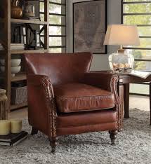 Leeds Vintage Dark Brown Leather Accent Chair 1stopbedrooms