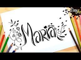Dibujos Nombres De Nina Maria Drawing Baby Girl Namesmariay Easy Art Youtube