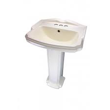 traditional pedestal sink biscuit china
