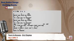 Eric Clapton Tears In Heaven Lyrics And Guitar Chords Tears In Heaven Eric Clapton Vocal Backing Track With Scale Chords And Lyrics Song Lyrics And Chords Backing Tracks Tears In Heaven
