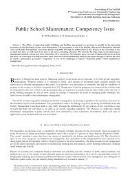 Means the owned real estate and the leased real estate located in kuala lumpur, malaysia. Pdf Public School Maintenance Competency Issue