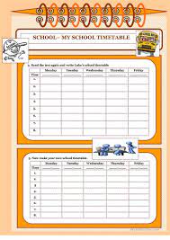 Let S Read And Write About 6 My School Timetable Worksheet Free Esl Printable Worksheets Made By Teachers School Timetable Reading Writing I School
