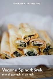 Vegane Zigarren Borek Mit Spinat Rezept Veganes Fingerfood Fingerfood Vegane