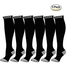 6 Pairs Compression Socks Pack Best Medical Nursing Travel Sportsmedicine Sock Packs Compression Socks Flight Socks