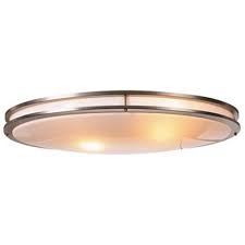 Check out our flush mount ceiling light selection for the very best in unique or custom, handmade pieces from our lighting shops. Monument Part 614011 Monument 2 Light 32 Watt T9 Brushed Nickel Oval Flushmount Flush Mount Ceiling Lights Home Depot Pro