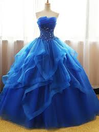 Ball Gown Wedding Dresses Strapless Floor Length Royal Blue Bridal Gown W777 Ball Gowns Wedding Ball Dresses Gowns