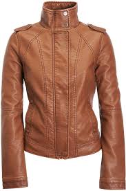 Ladies Classic Leather Jacket No Collar Google Search Faux Leather Jacket Women Leather Jackets Women Jackets For Women