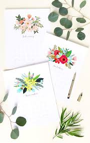 Save 20% with code unsplash20. 2019 Monthly Calender Planner Free Printable Floral Flowers Beautiful Art Painting Apieceofrainbow 20 Doitbutdoitnow