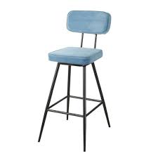 Sedia Da Bar Professionale In Velluto Blu E Metallo Nero Clapper Pro Maisons Du Monde Chaise Bar Velours Bleu Metal Noir