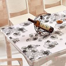 Coffee Tablecloth Waterproof Anti Oil Anti Hot Wash Pvc Table Mat Transparent Table Cloth C 60x120cm 24x47inch Small Dining Table Cloth Table Mats