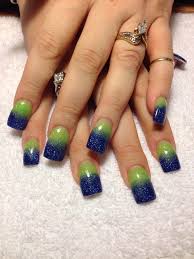 Seahawk Colors Seahawks Nails Design Seahawks Nails Nails
