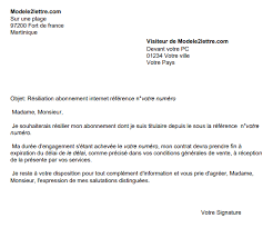 Abonnement modele lettre de resiliation. Resilier Son Abonnement Internet Achat Consommation