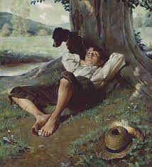 Norman Rockwell 1894 1978 Barefoot Boy Daydreaming 20th Century Paintings Christie S Norman Rockwell Paintings Rockwell Paintings Norman Rockwell Art