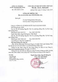 CÔNG TY CỔ PHẦN NƯỚC SẠCH QUẢNG NINH - Số