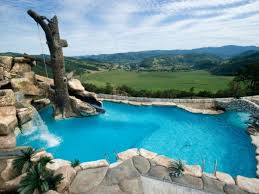Wasserfall Garten Pool Baum Felsen Naturlook Wasserfall Garten Gartenpools Swimming Pool