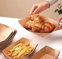 Amazon.com: 100 Pack 1lb Kraft Paper Food Trays, Paper Food ...