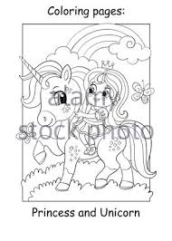 Beautiful coloring pages with unicorns for girls. Cute Little Princess Riding On A Unicorn Coloring Book Page For Children Vector Cartoon Illustration Isolated On White Background For Coloring Book Stock Vector Image Art Alamy