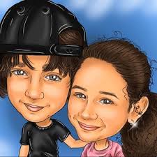 Custom Couple Cartoon Portrait From Your Photo