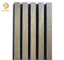 Customized Decorative Wooden Slats Wall Veneer PET Acoustic ...