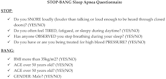 Image result for STOP-Bang Questionnaire