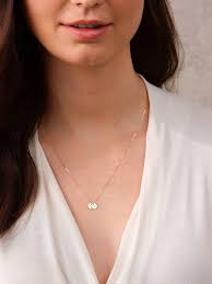 Initial Disc Necklace Gold Disc Personalized Jewelry Gift for Mom Letter  Necklace Gold Initial Charm Personalized Disc Pendant