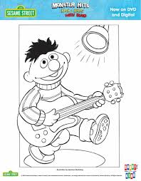 One of the main characters of sesame street is a little red monster named elmo. Sesame Street Printable Ernie Coloring Page Mama Likes This