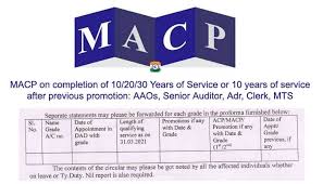 Macp On Completion Of 10 20 30 Years Of Service Or 10 Years Of Service After Previous Promotion In 2020 10 Years 30 Years Promotion