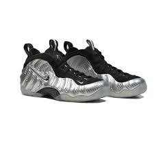Nike Air Foamposite Pro Silver Surfer Metallic Silver Black Metallic Silver Nike Metallic Silver And Black Sneaker Closet