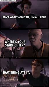 Quote From Star Wars The Clone Wars 2x18 Anakin Skywalker Don T Worry About Me I M All Right Mace W In 2020 Funny Star Wars Memes Star Wars Facts Star Wars