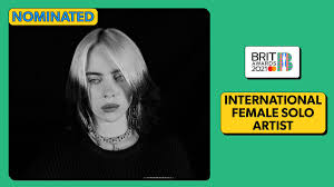 Billie eilish on the june 2021 cover of british vogue. Billie Eilish On Twitter Billie Is Nominated For 2021 International Female Solo Artist At The Brits Brits Https T Co Vg8vzx95yd Twitter