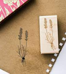 Lavender Rubber Stamp Lavender Stamp Rubber Stamps Stamp