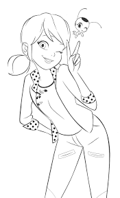 Tales of ladybug & cat noir download and print free tracing coloring page. Miraculous Ladybug Coloring Pages With Marinette Youloveit Com