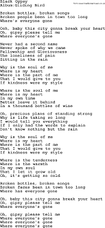 Emmylou Harris Song Black Gypsy Lyrics