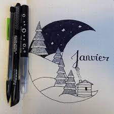 monthly cover de janvier bullet journal page garde coloriage sonique
