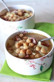 Spanish Bean Soup Recipe Spanish Beans Bean Soup Garbanzo Bean Recipes