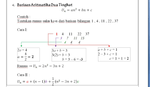 Mapel math bab barisan dan deret. Rumus Barisan Bertingkat Brainly Co Id
