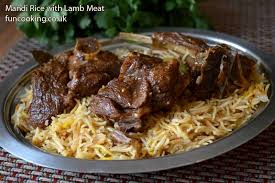 Mandi Rice With Lamb Meat Lamb And Rice Recipe Afghan Food Recipes Lamb Kabsa Recipe