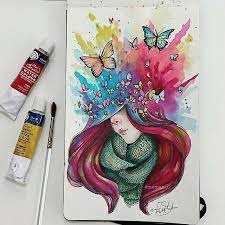 إيمان تصنع رسومات إبداعية نابضة بالحياة شبكة ابو نواف