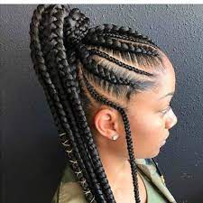Beautiful Ghana Weaving You Must Try Eazy Vibe Braided Hairstyles Hair Styles Feed In Braids Ponytail