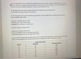 How much does a chimney liner cost? 2 The Specification For A Lindemann S Stainless Chegg Com