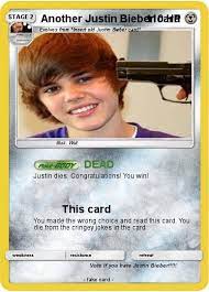 Check out our breaking stories on hollywood's hottest stars! Pokemon Another Justin Bieber Card