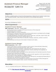 These may involve assisting with billing invoices, preparing budgets, managing cash flow, and requesting information from colleagues regarding purchase orders. Assistant Finance Manager Resume Samples Qwikresume