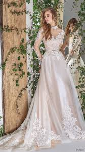 Papilio 2018 Bridal Long Sleeves Illusion High Neck Sweetheart Neckline Heavily Embellished Bodice H European Wedding Dresses Ball Gowns Wedding Bridal Dresses