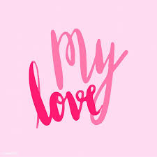 My Love Typography Vector In Pink Free Image By Rawpixel Com Aum